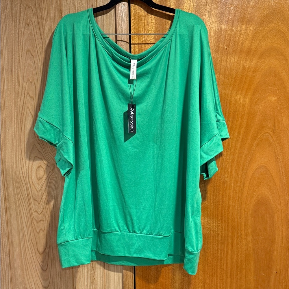 24seven Green Women's Top